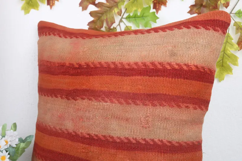 Pillow, Pillow for Sofa, Lounge Throw Pillow Case, 20x20 Red Cushion Cover, Antique Pillows, Vintage Pillow, Turkish Corner Pillow Sham - 5