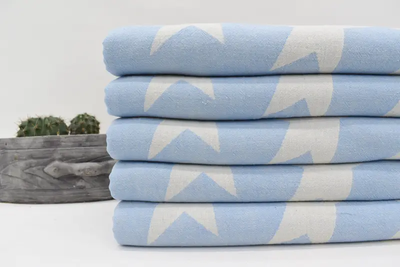 Custom Gift, Personalized Wedding Gift, Gift Boxes Towel, 68x36 Cotton Star Design Towel, Eco-friendly Turkish peshtemal towel, Gift For Her - 3