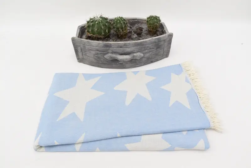 Custom Gift, Personalized Wedding Gift, Gift Boxes Towel, 68x36 Cotton Star Design Towel, Eco-friendly Turkish peshtemal towel, Gift For Her - 4