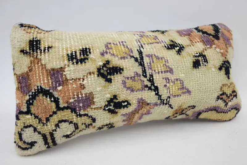 Pillow Case, Customized Cushion Cover, 8x16 Beige Pillow Case, Ethnical Kilim Rug Pillow, Cotton Pillow Sham, Turkish Pillow, Gift Pillow - 2