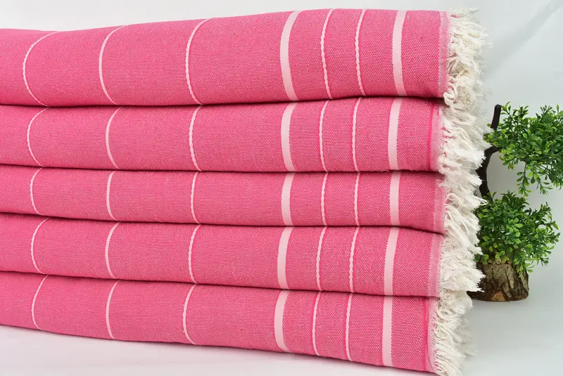 Turkish Cotton Throw Blanket, Spa Gift, 100x80 Cotton Striped Towel, Custom Wedding Gifts, Decorative Blanket, Organic Throw, Personalized Blanket - 3
