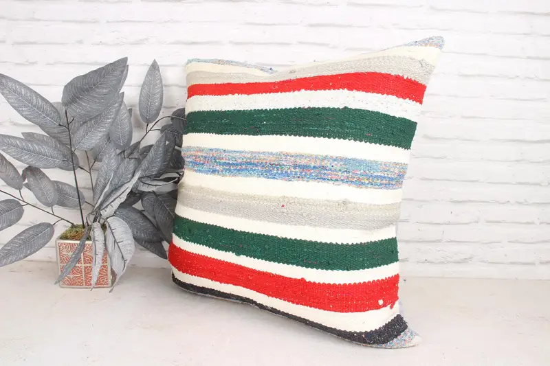 Bench Cushion, Boho Pillow, Outdoor Patio Cushion Cover, Cushion, Vintage Cushion Cover, 24x24 White Cushion, Antique Pillows, Turkish Pillow - 4