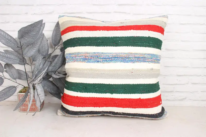 Bench Cushion, Boho Pillow, Outdoor Patio Cushion Cover, Cushion, Vintage Cushion Cover, 24x24 White Cushion, Antique Pillows, Turkish Pillow - 1