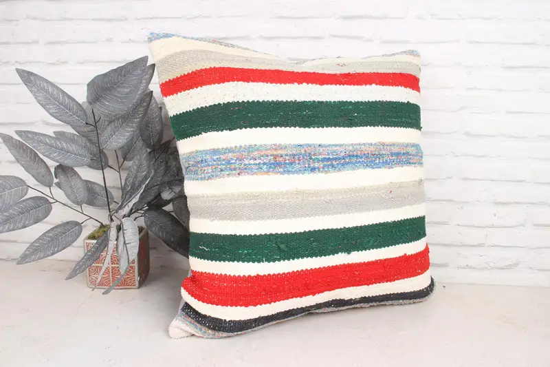 Bench Cushion, Boho Pillow, Outdoor Patio Cushion Cover, Cushion, Vintage Cushion Cover, 24x24 White Cushion, Antique Pillows, Turkish Pillow - 3