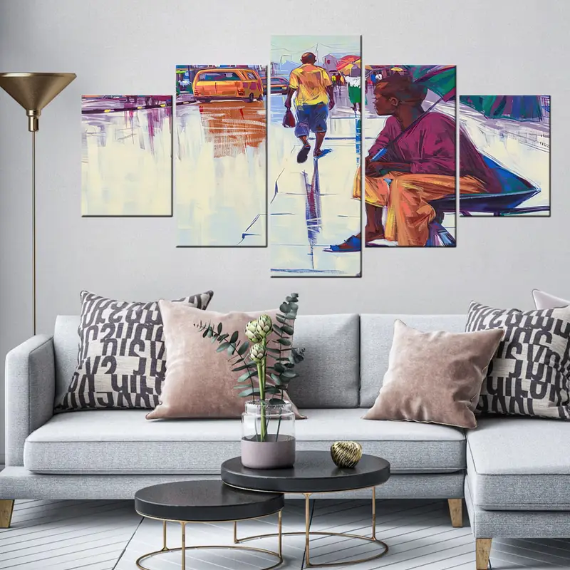 Modern Nigerian Paintings, Authentic Nigerian Art, The Lonely Man Artwork, Nigeria Street Art, Abstract Canvas, Nigeria Abstract Art, Canvas - 1