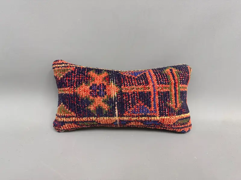 8x16 Blue Cushion Cover, Antique Pillows, One Of A Kind Cushion Case, Customized Cushion, Vintage Kilim Pillow, Boho Pillow, Cushion Case - 4