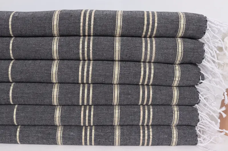 Wedding Favors, Monogram Hand Towel, Monogram Turkish Bath Towel, Turkish Hand Towel, Gift For Bride, 40x24 Cotton Striped Towel, Best Wedding Gift - 3