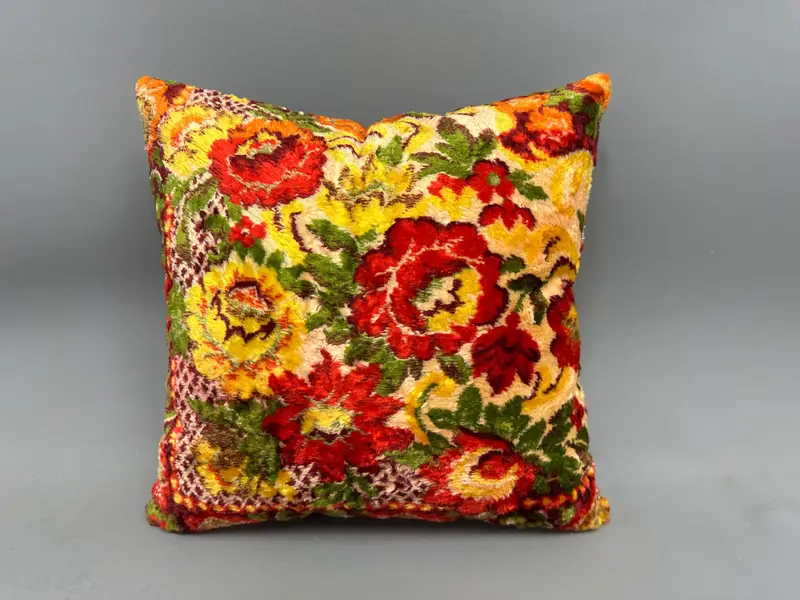 Home Decor Pillow, Boho Pillow Sham Cover, Boho Pillow, 18x18 Red Pillow, Cushion, Tapestry Cushion, Morroccon Kilim Cushion Pillow Case - 4
