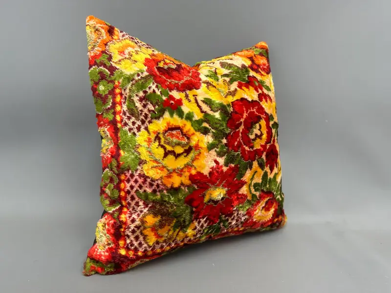 Home Decor Pillow, Boho Pillow Sham Cover, Boho Pillow, 18x18 Red Pillow, Cushion, Tapestry Cushion, Morroccon Kilim Cushion Pillow Case - 2