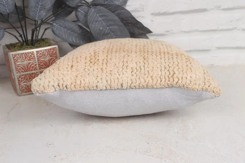 Pillow for Sofa, Aztec Pillow Sham, Ethnical Kilim Rug Pillow, Cushion Cover, Throw Kilim Pillow, 12x12 Orange Pillow Cover - 5