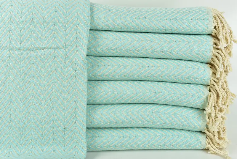 Holiday Towel, 70x40 Cotton Zig zag Towel, Valentines Gift, Personalized Wedding Gift, Soft towel, Custom Towel, Turkish bath towel for spa - 1