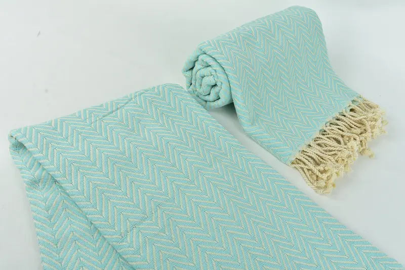 Holiday Towel, 70x40 Cotton Zig zag Towel, Valentines Gift, Personalized Wedding Gift, Soft towel, Custom Towel, Turkish bath towel for spa - 7