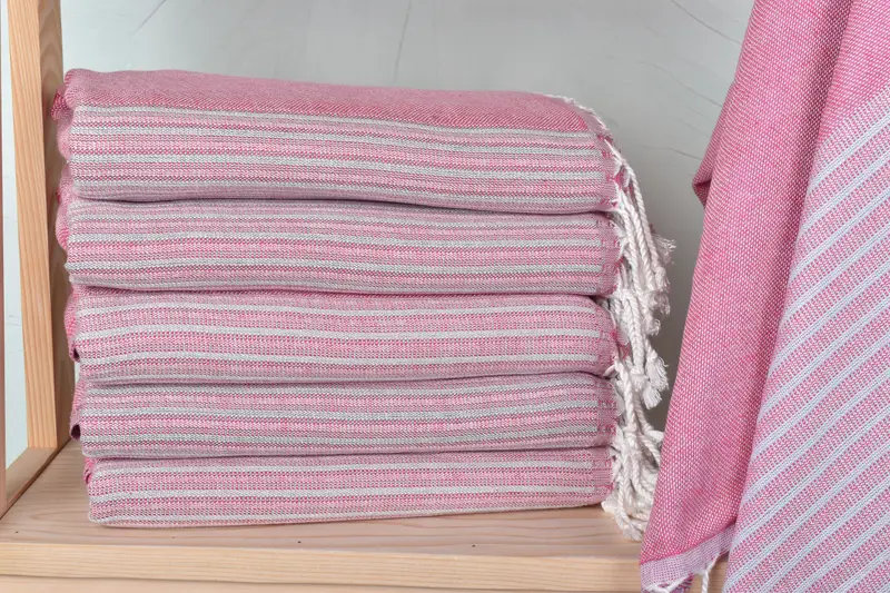 Custom Gift, Mexico Bachelorette Party Gifts, Employee Gifts, 70x36 Cotton Striped Towel, Peshtemal Towel USA, Travel towel, Wedding Favors - 1