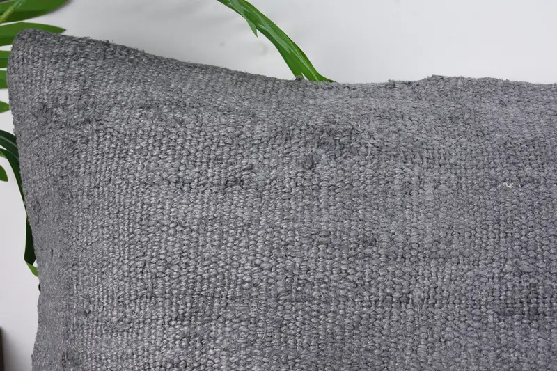 Handmade Cushion Cover, Handmade Kilim Cushion, 16x48 Gray Cushion Cover, Pillow, Pillow for Couch, Home Decor Pillow, Farmhouse Cushion Case - 2