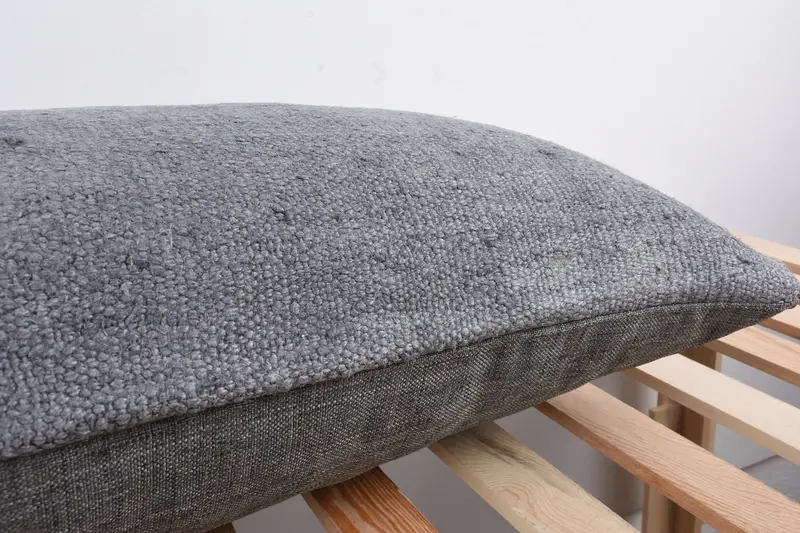 Handmade Cushion Cover, Handmade Kilim Cushion, 16x48 Gray Cushion Cover, Pillow, Pillow for Couch, Home Decor Pillow, Farmhouse Cushion Case - 7