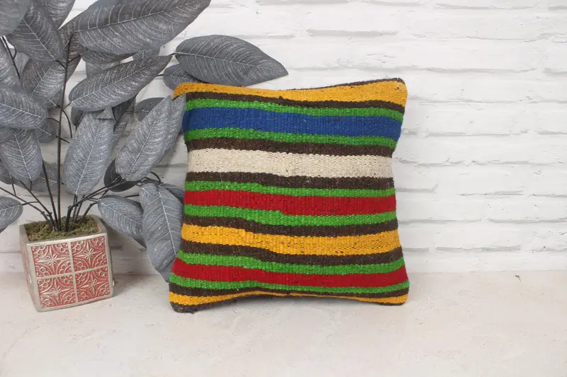 Pillow Sham, Aesthetic Pillow Cover, 14x14 Green Cushion Cover, Interior Designer Pillow, Home Decor Pillow, Armchair Cushion Cover, Boho Pillow - 1