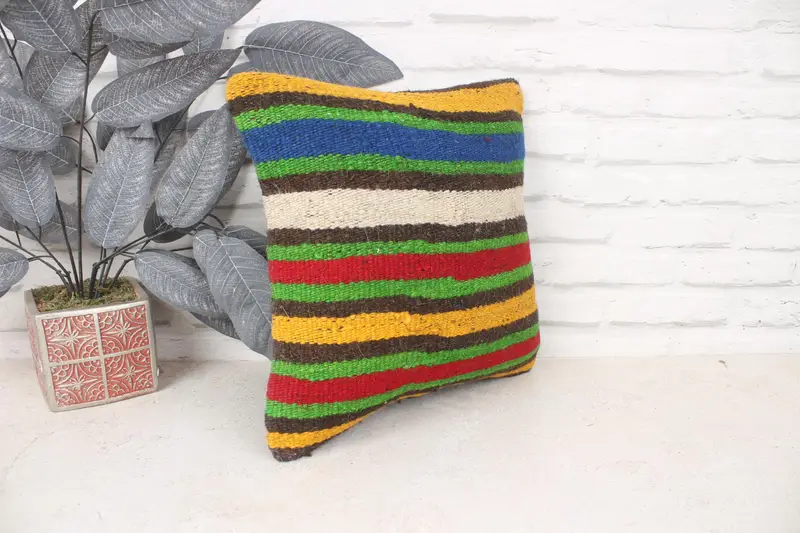 Pillow Sham, Aesthetic Pillow Cover, 14x14 Green Cushion Cover, Interior Designer Pillow, Home Decor Pillow, Armchair Cushion Cover, Boho Pillow - 3