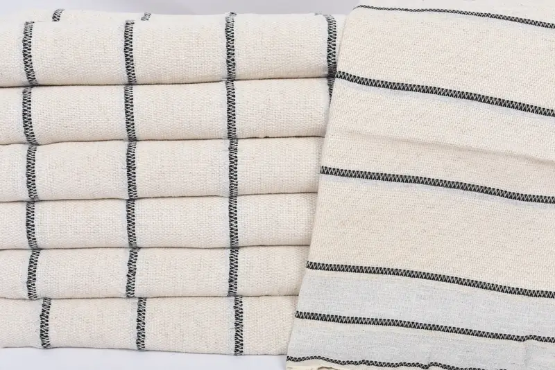 Personalized Kitchen Towel, 40x20 Linen Striped Towel, Kitchen Towel, Bridesmaid Towel, Personalized Gift, Gift For Her, Best Friend Christmas Gift - 2