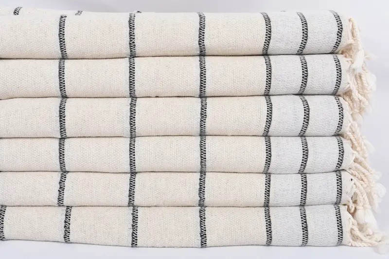 Personalized Kitchen Towel, 40x20 Linen Striped Towel, Kitchen Towel, Bridesmaid Towel, Personalized Gift, Gift For Her, Best Friend Christmas Gift - 3