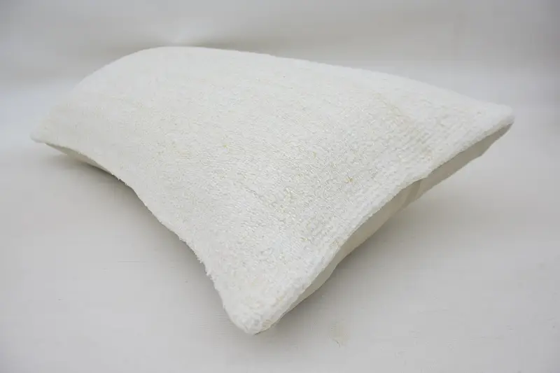 Pillow Sham, Vintage Kilim Throw Pillow, Interior Designer Pillow, 12x24 White Pillow Cover, Turkish Kilim Pillow, Office Chair Pillow - 6