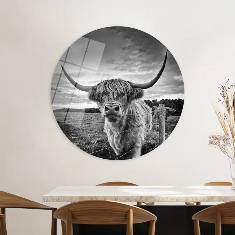 Wild Highland Cow Canvas: Majestic Nature Art Print