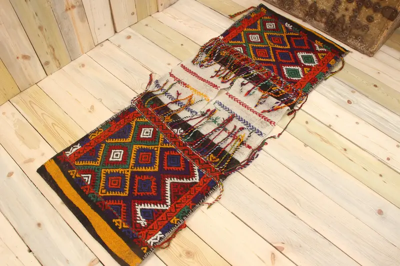 1.9x4.8 ft Rug, Small Vintage Rug, Red Oushak Ombré Rug - 1