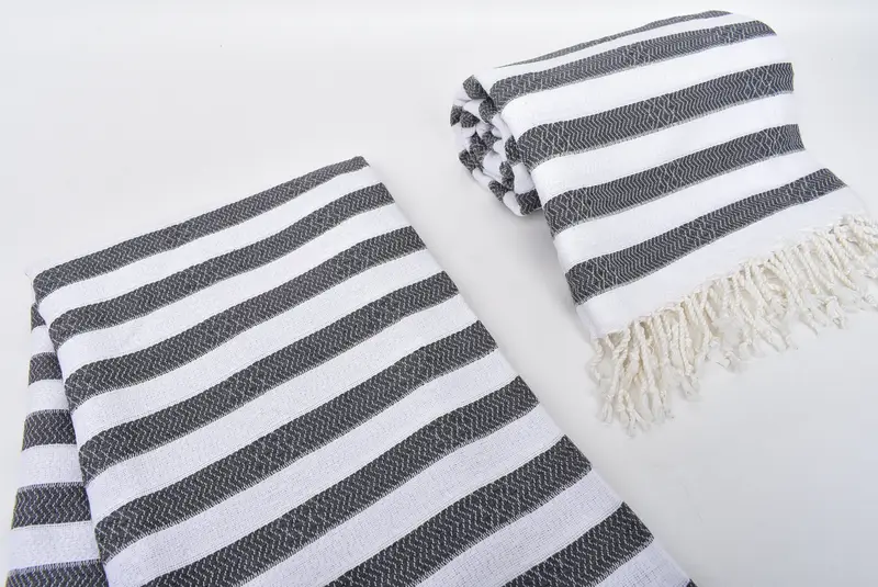 Personalized Gift, 70x36 Cotton Striped Towel, Cotton towel, Organic cotton peshtemal for spa and beach, Bachelorette Party Favor, Luxury towel - 7