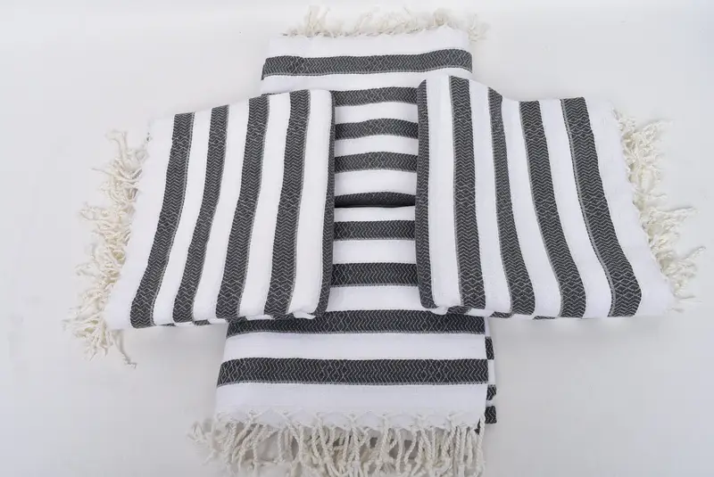 Personalized Gift, 70x36 Cotton Striped Towel, Cotton towel, Organic cotton peshtemal for spa and beach, Bachelorette Party Favor, Luxury towel - 6