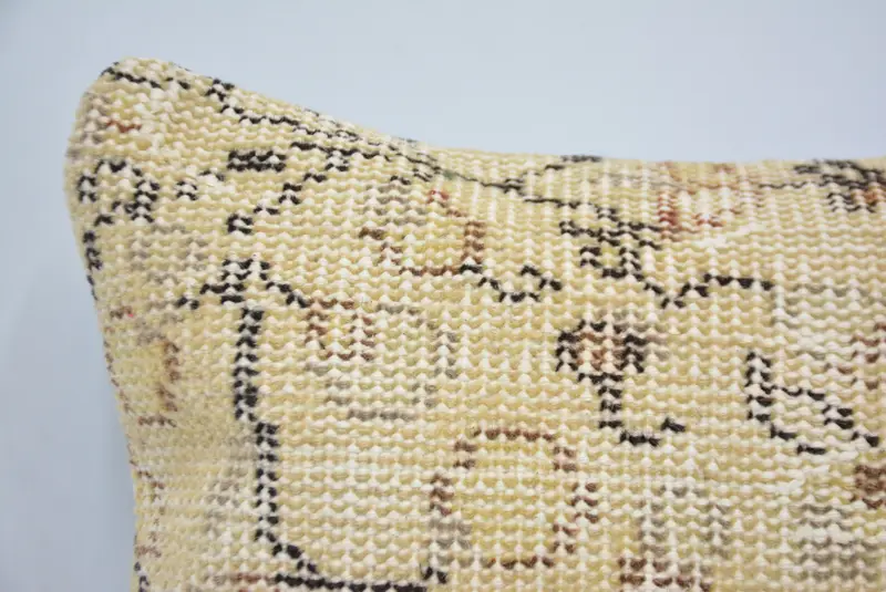 16x16 Beige Cushion Case, Boho Pillow Sham Cover, Natural Pillow Case, Kilim Cushion Sham, Vintage Throw Pillow Cover, Cushion, Kilim Pillow - 2