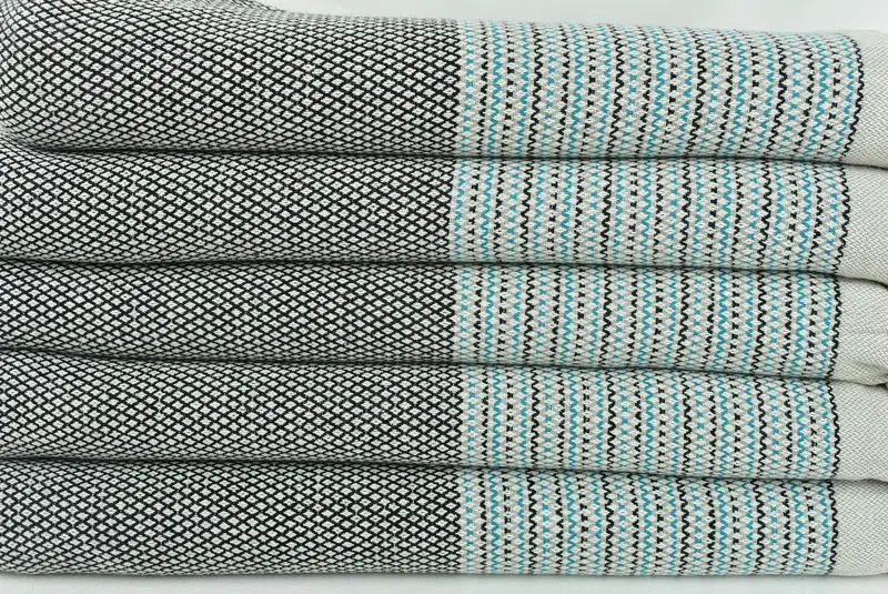 Custom Wedding Gift, Gift For Bride, Organic Beach Towel, 64x40 Cotton Striped Towel, Sand-resistant towel, Organic towel, Beach Size Towel - 2