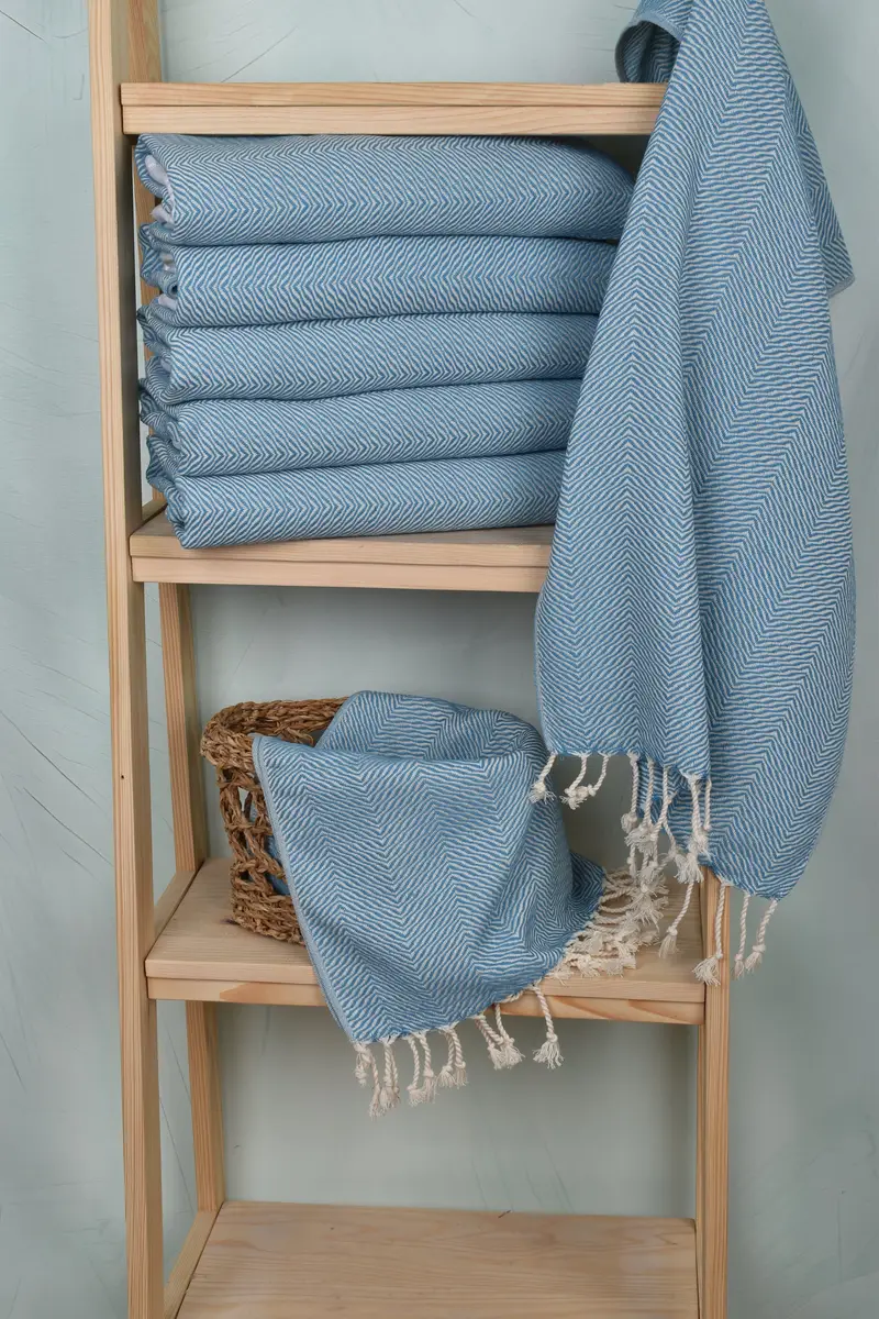 Personalized Kitchen Towel, Small Bath Towels, Organic Tea Towel, Bachelor Towel, Bridal Gifts, Monogram Kitchen Towel, 40x20 Cotton Chevron Towel - 3