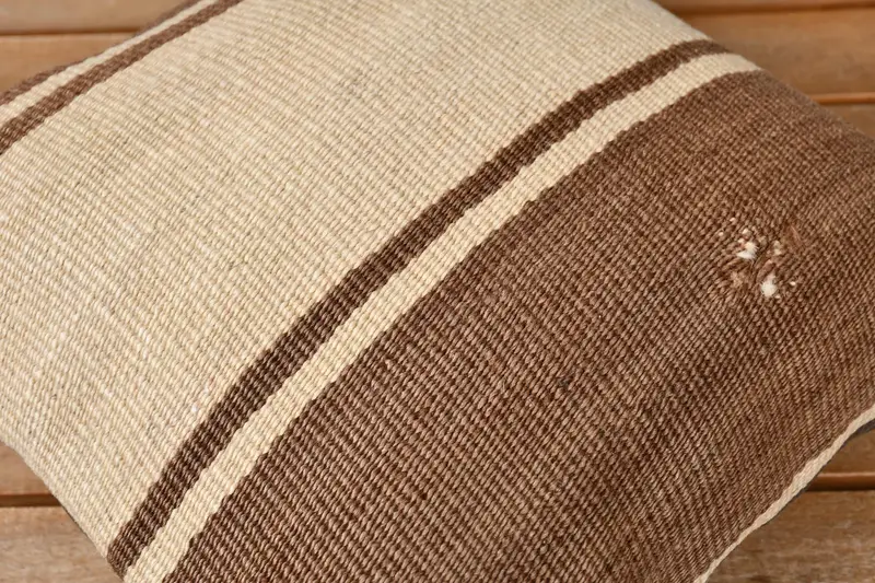 12x12 Beige Pillow Sham, Handmade Pillow Sham, Vintage Kilim Pillow, Kilim Pillow Cover, Pillow Sham, Sofa Cushion Case, Boho Pillow Sham Cover - 3