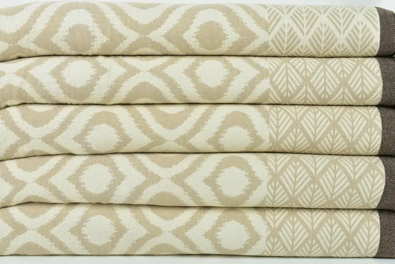 Monogram Beach Blanket, Organic Beach Blanket, Throw Blanket, 68x50 Cotton Diamond Towel, Bridal Party Gifts, Wedding Favors, Personalized Gifts - 3
