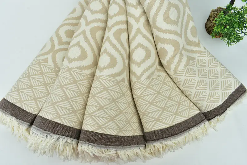 Monogram Beach Blanket, Organic Beach Blanket, Throw Blanket, 68x50 Cotton Diamond Towel, Bridal Party Gifts, Wedding Favors, Personalized Gifts - 5