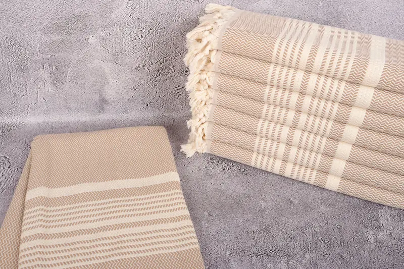 Organic Turkish towel, Turkish Towel USA, Best Friend Christmas Gift, Home Decor Gifts, First Wedding Anniversary Gift, 70x40 Cotton Striped Towel - 2