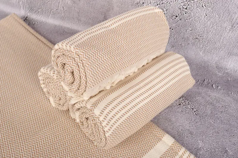 Organic Turkish towel, Turkish Towel USA, Best Friend Christmas Gift, Home Decor Gifts, First Wedding Anniversary Gift, 70x40 Cotton Striped Towel - 7