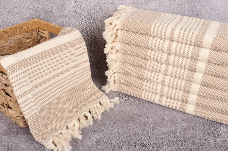 Organic Turkish towel, Turkish Towel USA, Best Friend Christmas Gift, Home Decor Gifts, First Wedding Anniversary Gift, 70x40 Cotton Striped Towel - 3