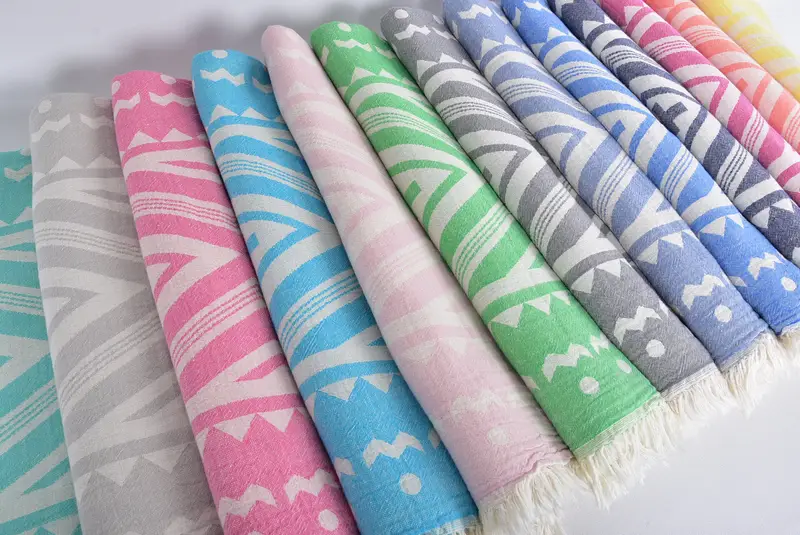 Turkish Towel USA, Turkish hand towel, 70x36 Cotton Plus Design Towel, Quick-dry towel, Scarf Towel, Summer Gift Ideas, Valentines Day Gift Idea - 6