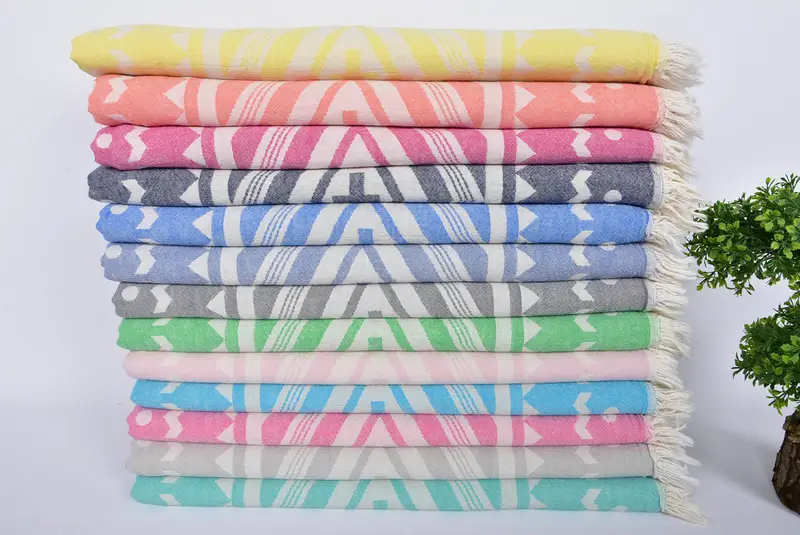 Turkish Towel USA, Turkish hand towel, 70x36 Cotton Plus Design Towel, Quick-dry towel, Scarf Towel, Summer Gift Ideas, Valentines Day Gift Idea - 2