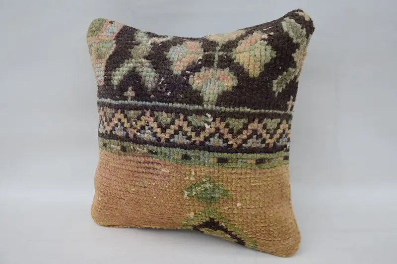 12x12 Red Pillow Sham, Pillow for Couch, Pillow, Ethnical Kilim Rug Pillow, Decorative Pillow Sham, Vintage Kilim Pillow, Customized Cushion - 3