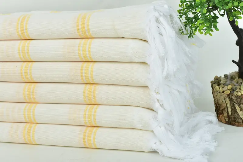 Luxury Beach Towel, Bath towel, 70x40 Cotton Striped Towel, Boyfriend Christmas Gift, Beach Towel Monogram, Sand-free towel, Large Turkish Towel - 3
