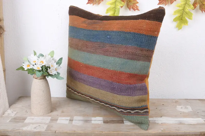 Home Decor Pillow, Interior Designer Pillow, Toss Pillow Cover, Pillow Case, Southwestern Pillow, 16x16 Blue Pillow, Pillow for Sofa - 4