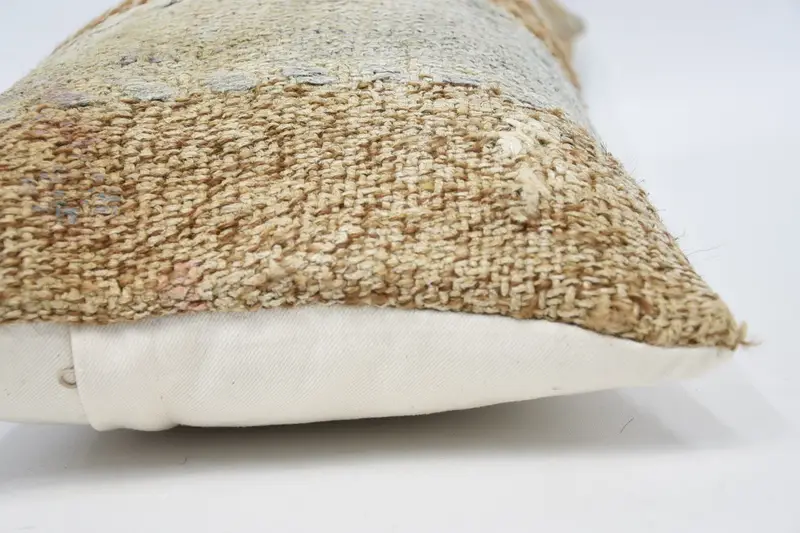 Pillow Sham, 12x24 Brown Pillow, Authentic Pillow, Vintage Kilim Pillow, Turkish Pillow, Interior Designer Pillow - 5