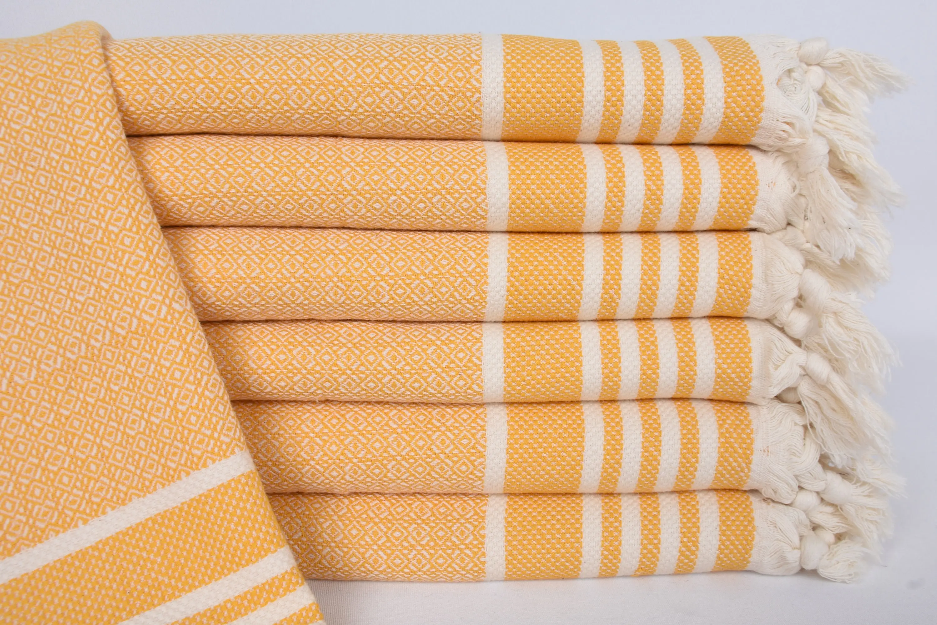 Employee Gifts Monogram Hand Towel, Organic Cotton, 32x16 Inches - 1