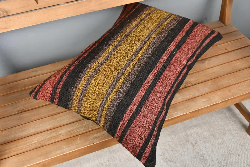 Home Decor Pillow, Custom Pillow Sham, 20x28 Brown Cushion Cover, Vintage Kilim Throw Pillow, Cushion Cover, Boho Pillow Sham Cover - 2