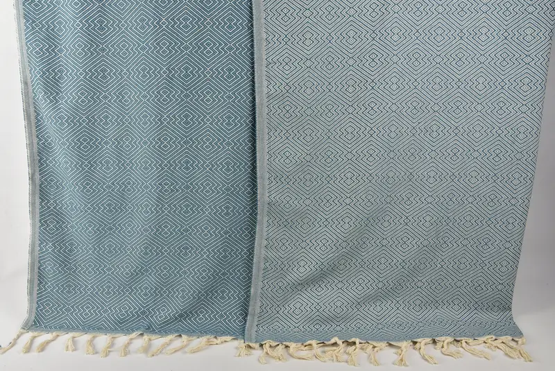 Personalized Blanket, Unique Gift, Woven Throw Blanket, Tablecloth, 92x80 Cotton Diamond Towel, Custom Shower Curtain, Turkish Blanket Throw - 7