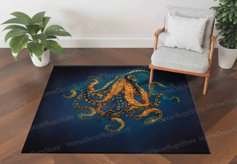 Altın Vurgulu Baskılı Halı: Çağdaş Mekanlar için Modern Lüks