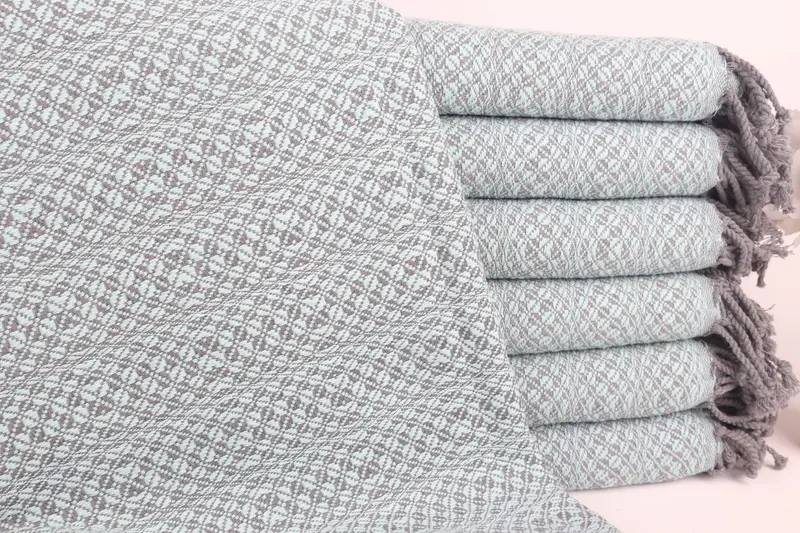 70x40 Cotton Geometric Towel, Valentines Day Gift Idea, Gift For Her, Organic Cotton Towel, Bachelorette Party Favors, Personalized Wedding Gift - 1
