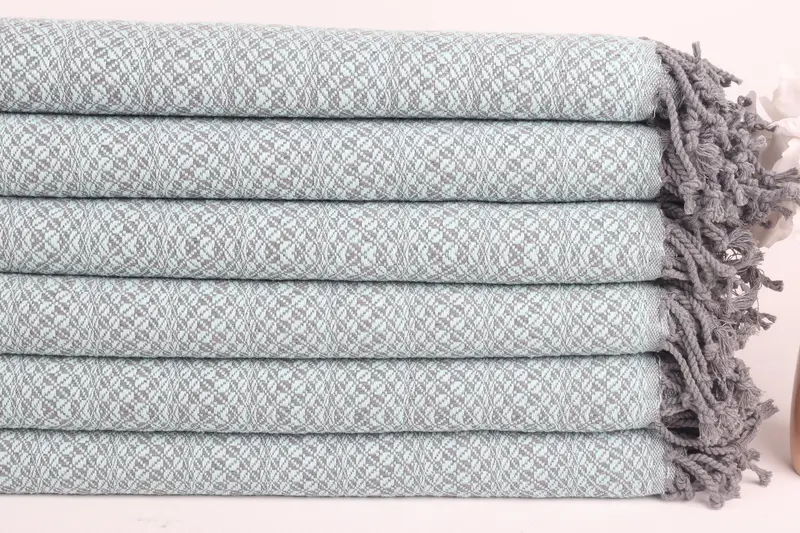 70x40 Cotton Geometric Towel, Valentines Day Gift Idea, Gift For Her, Organic Cotton Towel, Bachelorette Party Favors, Personalized Wedding Gift - 3