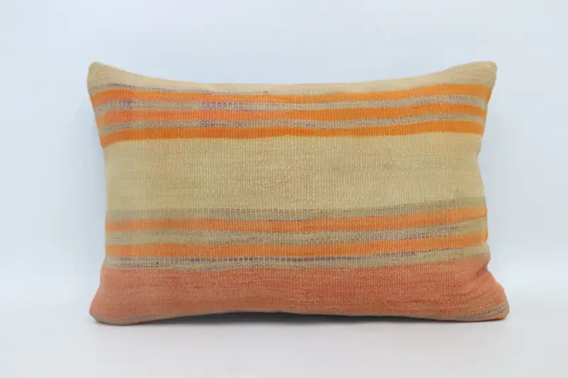 Toss Cushion, Square Throw Cushion Case, Vintage Throw Pillow, Home Decor Pillow, Kilim Cushion Sham, Turkish Pillow, Pillow, 16x24 Beige Pillow - 1